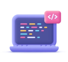 ikona przedstawiająca komputer z kodem