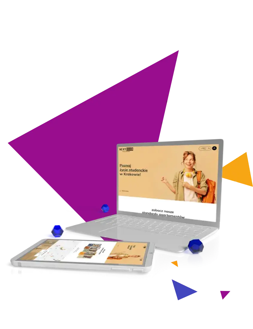 wizualizacja projektu strony internetowej nextdor