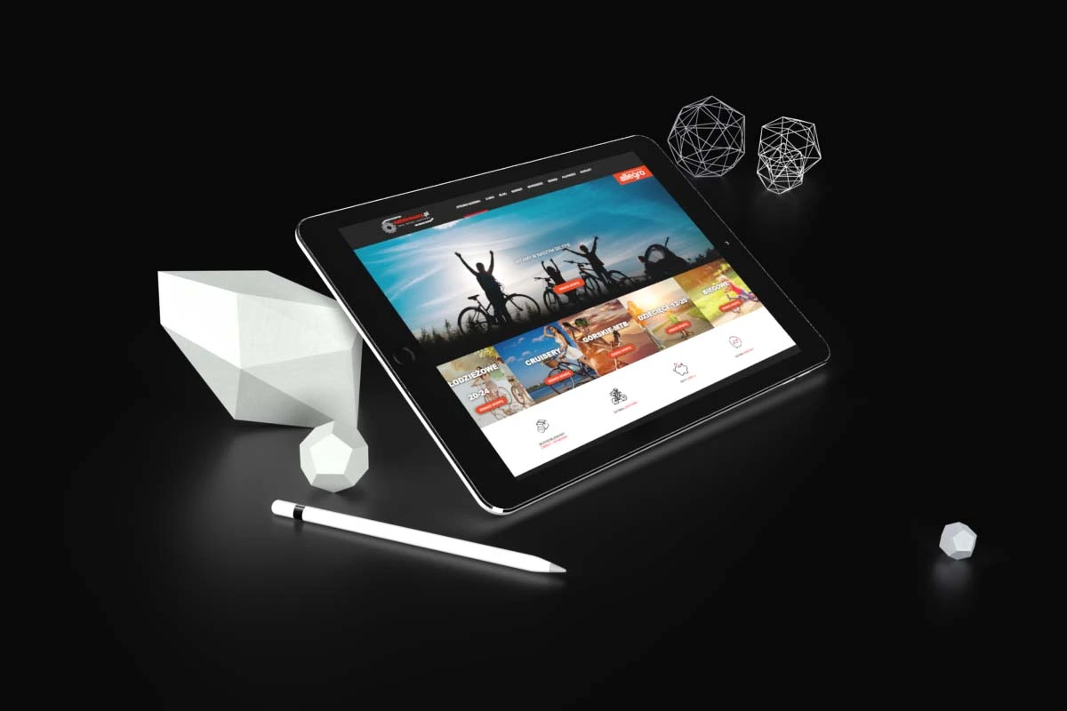Mockup strony sklepu internetowego natim rowery